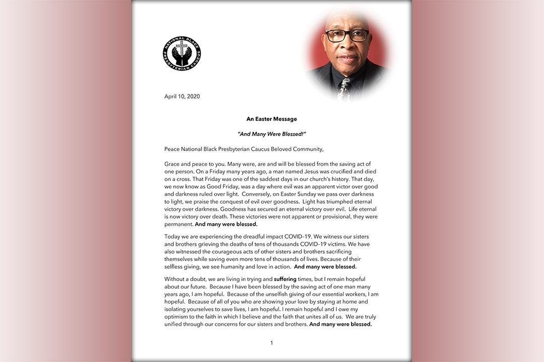 The 2020 Easter Message | The NBPC President’s Message